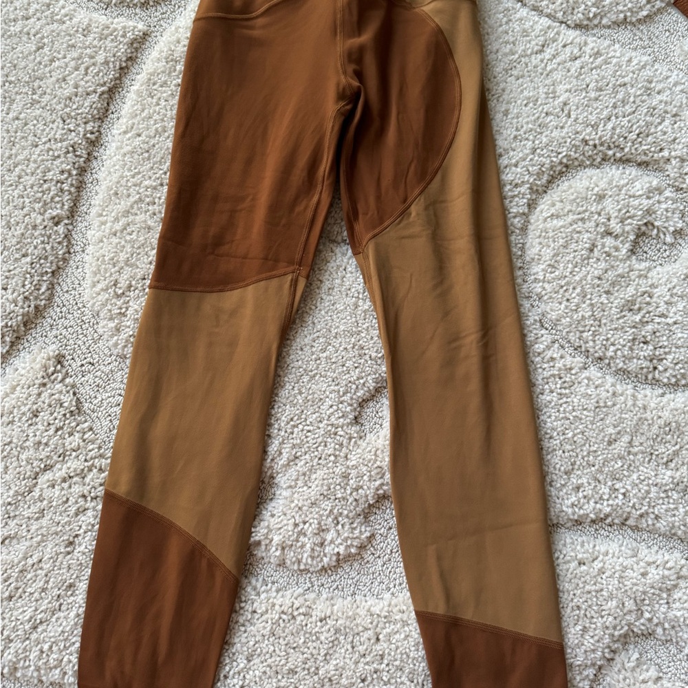 Lululemon Athletica Brown and Tan Leggings